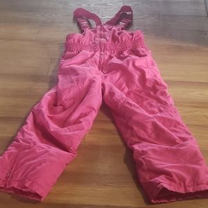 Pink snow bibs